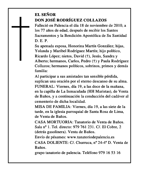 Don José Rodríguez Collazos
