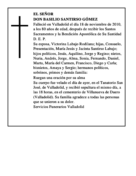 Don Basilio Santirso Gómez