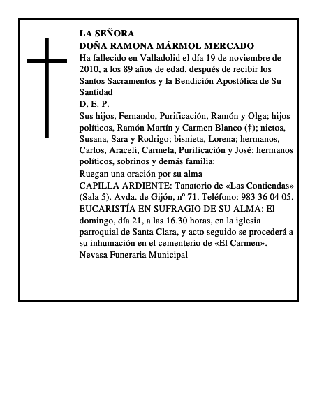 Doña Ramona Mármol Mercado