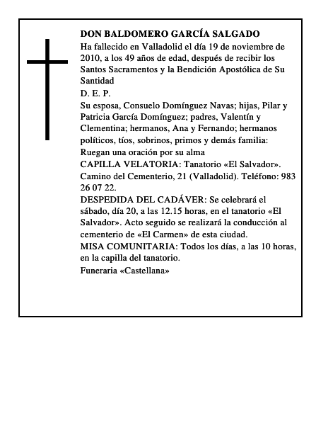 Don Baldomero García Salgado