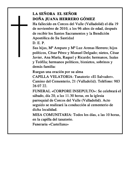 Doña Juana Herrero Gómez