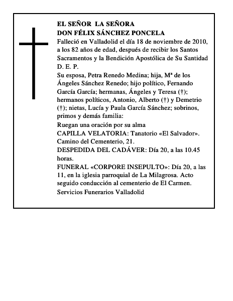 Don Félix Sánchez Poncela
