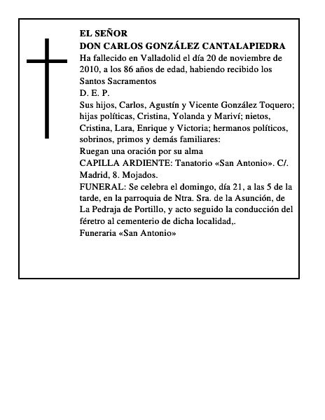 Don Carlos González Cantalapiedra