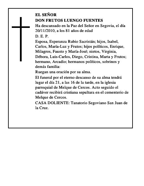 Don Frutos Luengo Fuentes