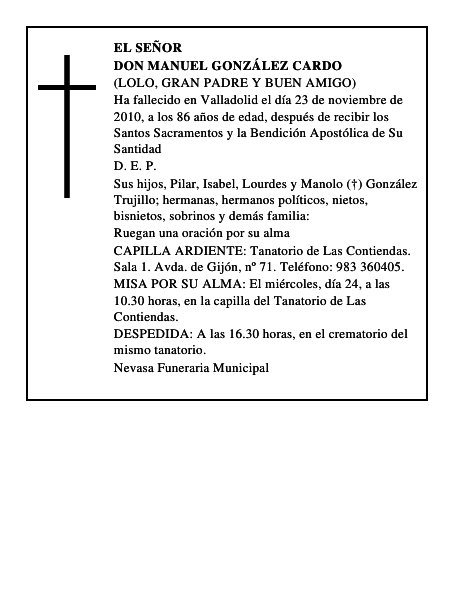 Don Manuel González Cardo