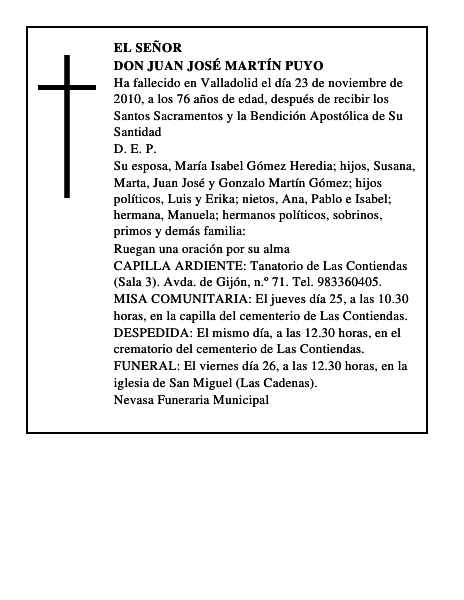 Don Juan José Martín Puyo