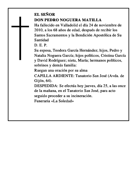 Don Pedro Noguera Matilla