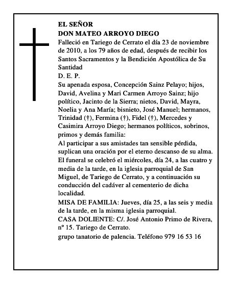 Don Mateo Arroyo Diego