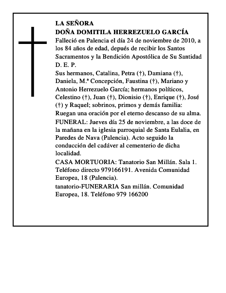 Doña Domitila Herrezuelo García