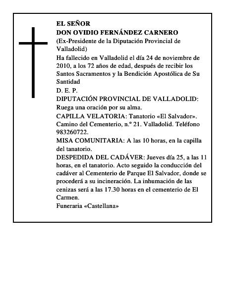 Don Ovidio Fernández Carnero
