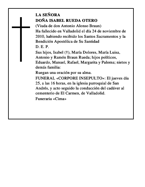 Doña Isabel Rueda Otero
