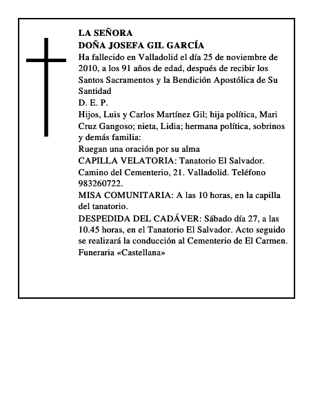 Doña Josefa Gil García