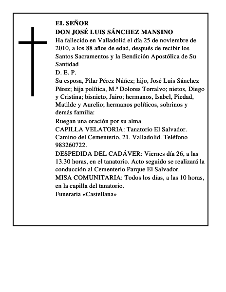Don José Luis Sánchez Mansino