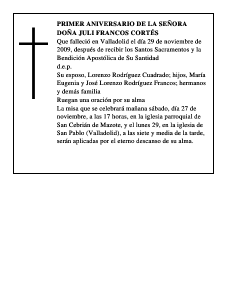 Doña Juli Francos Cortés