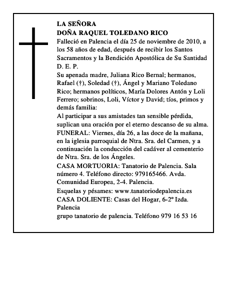 Doña Raquel Toledano Rico