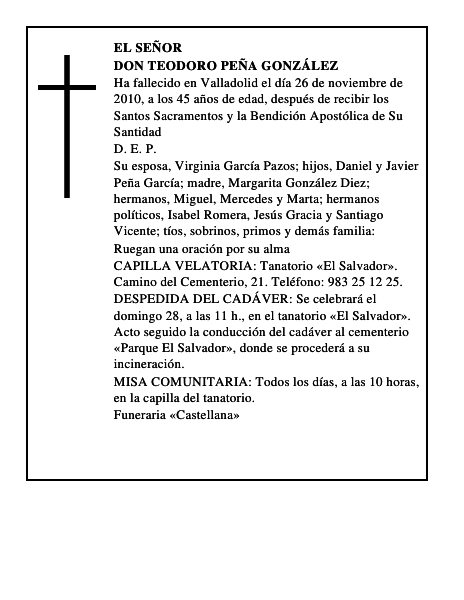 Don Teodoro Peña González
