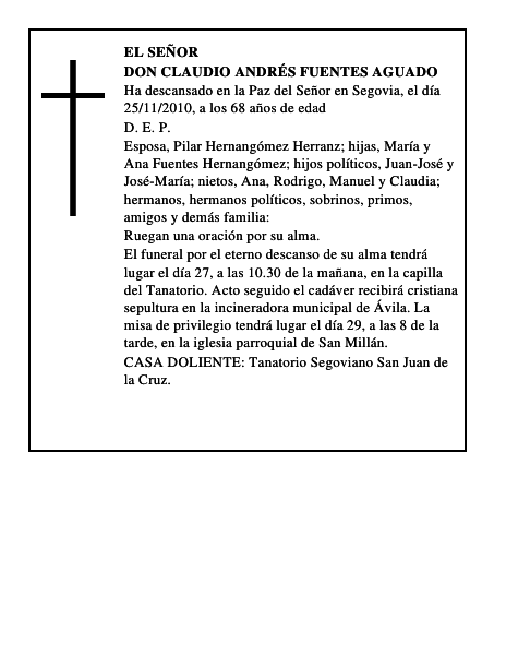 Don Claudio Andrés Fuentes Aguado