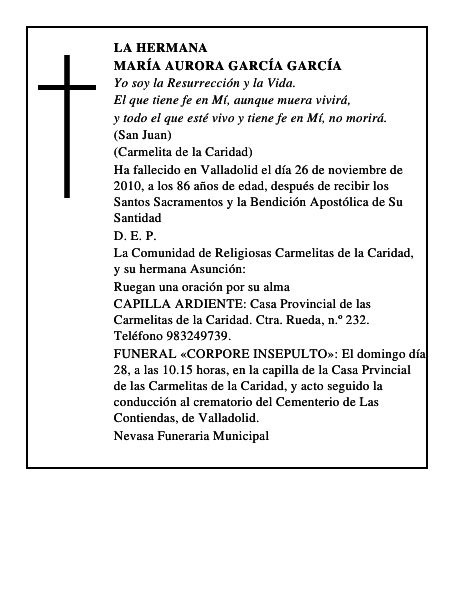 María Aurora García García