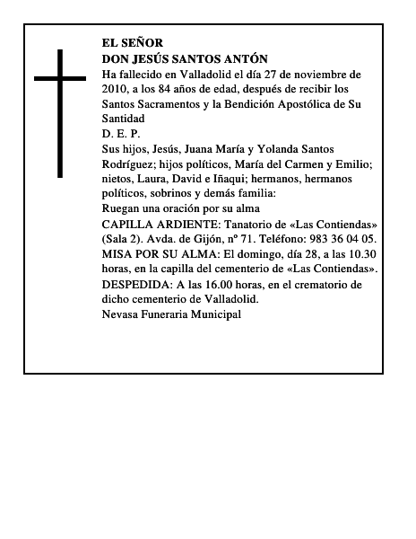 Don Jesús Santos Antón