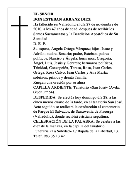 Don Esteban Arranz Diez