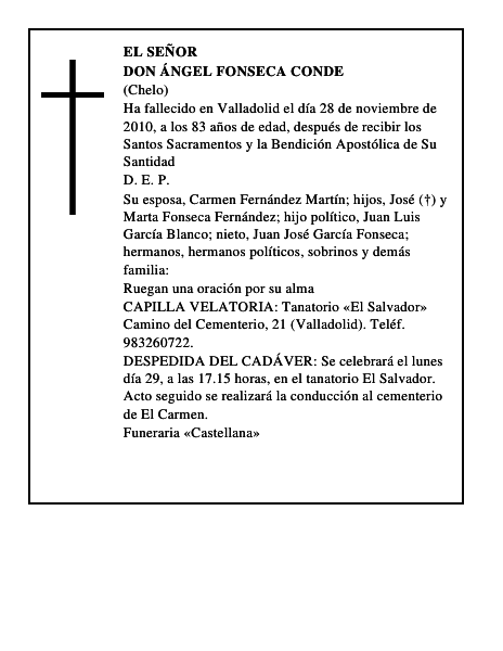 Don Ángel Fonseca Conde