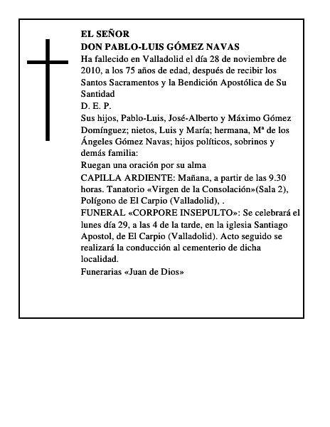 Don Pablo-Luis Gómez Navas