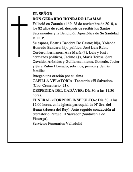 Don Gerardo Honrado Llamas