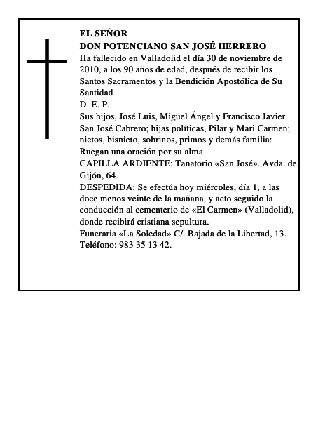 Don Potenciano San José Herrero