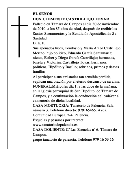 Don Clemente Castrillejo Tovar