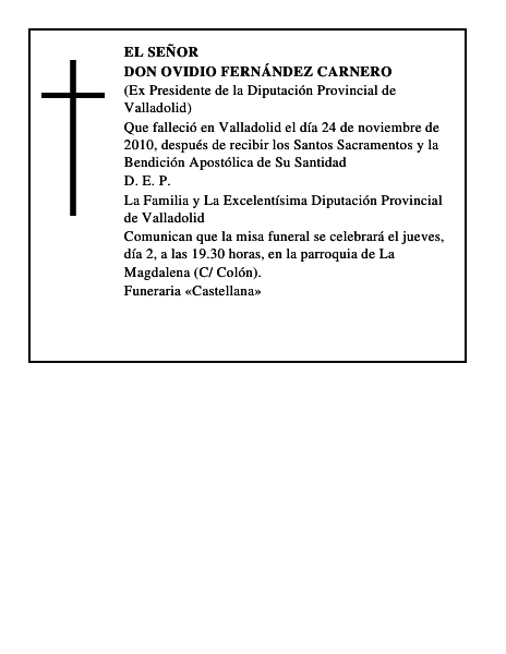 Don Ovidio Fernández Carnero