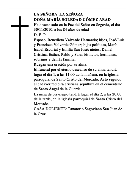 Doña María Soledad Gómez Abad