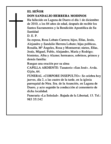 Don Sandalio Herrera Modinos