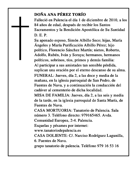 Doña Ana Pérez Torío