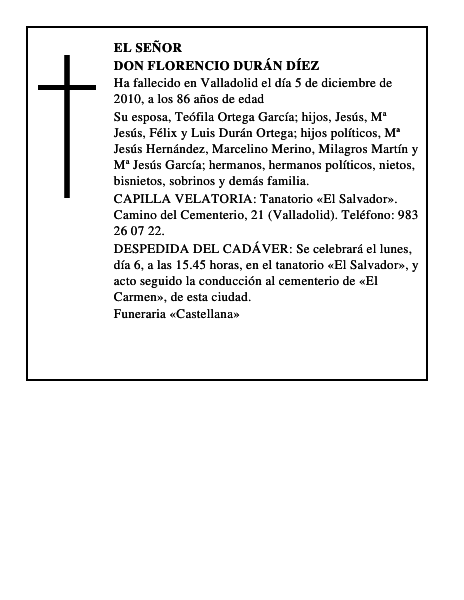 Don Florencio Durán Díez