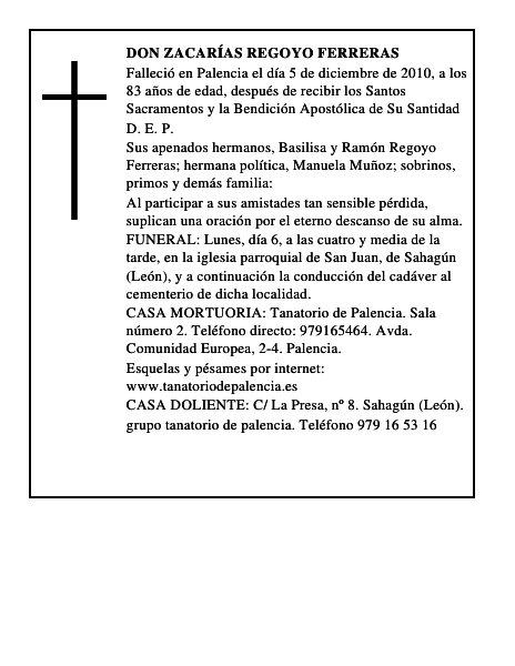 Don Zacarías Regoyo Ferreras