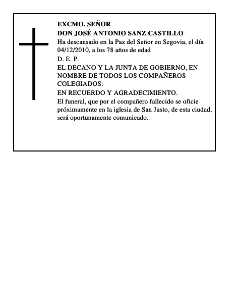 Don José Antonio Sanz Castillo