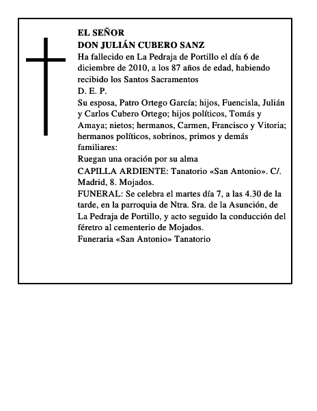 Don Julián Cubero Sanz