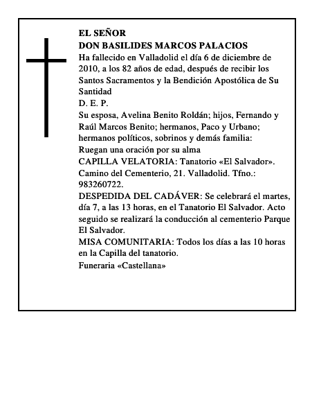 Don Basilides Marcos Palacios