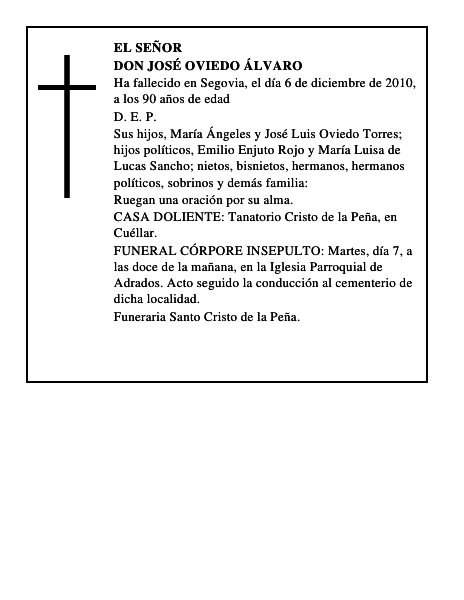 Don José Oviedo Álvaro
