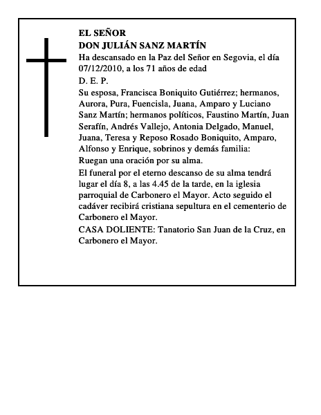 Don Julián Sanz Martín