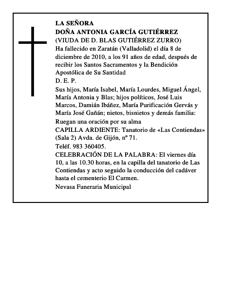 Doña Antonia García Gutiérrez