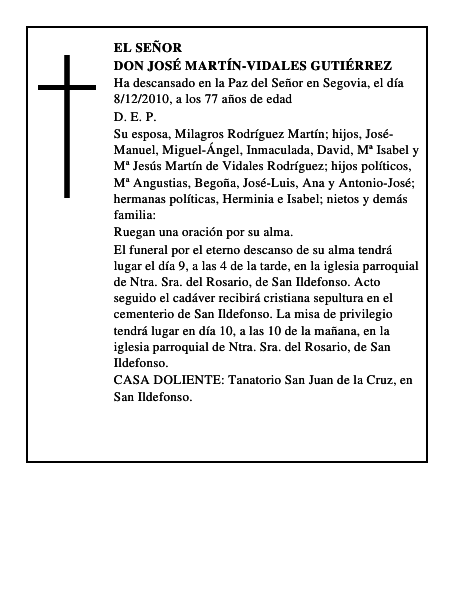 Don José Martín-Vidales Gutiérrez