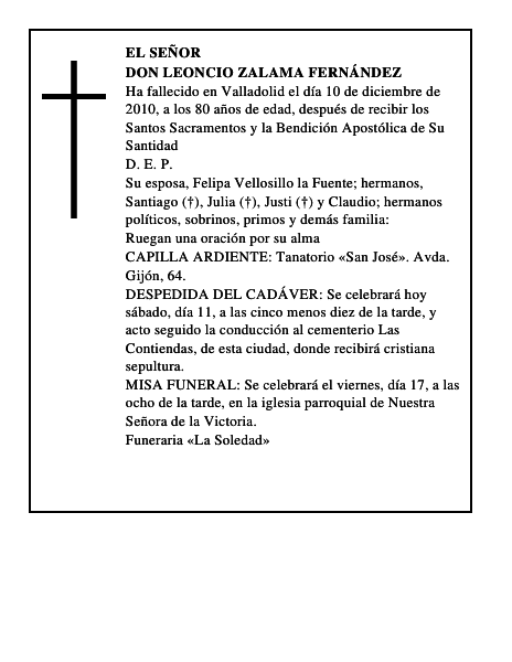 Don Leoncio Zalama Fernández