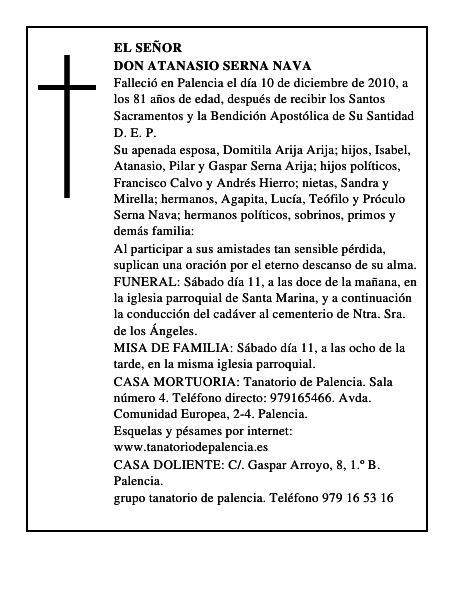 Don Atanasio Serna Nava