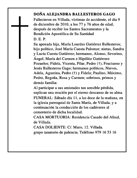 Doña Alejandra Ballesteros Gago