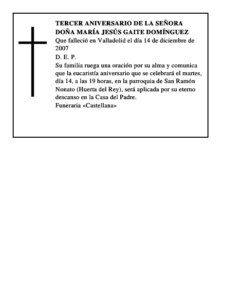 Doña María Jesús Gaite Domínguez
