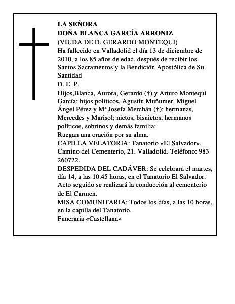 Doña Blanca García Arroniz