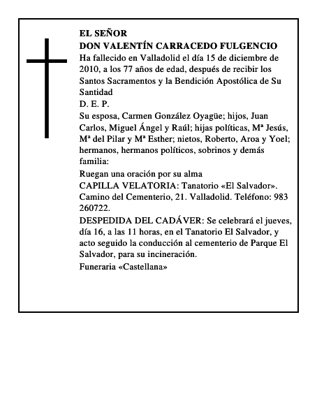 Don Valentín Carracedo Fulgencio