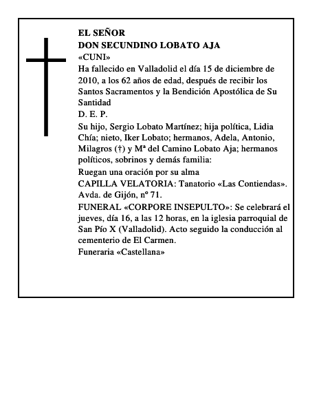 Don Secundino Lobato Aja