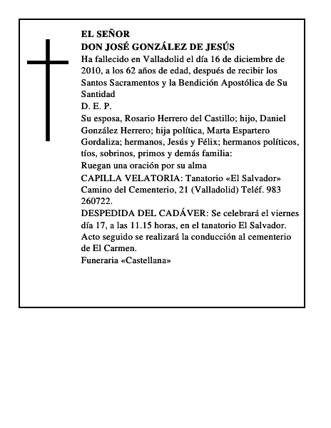 Don José González de Jesús